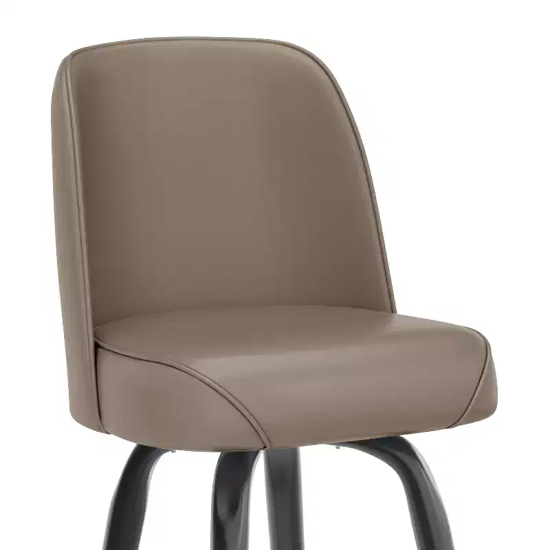 Emma and Oliver Metal Barstool with Swivel Bucket Seat