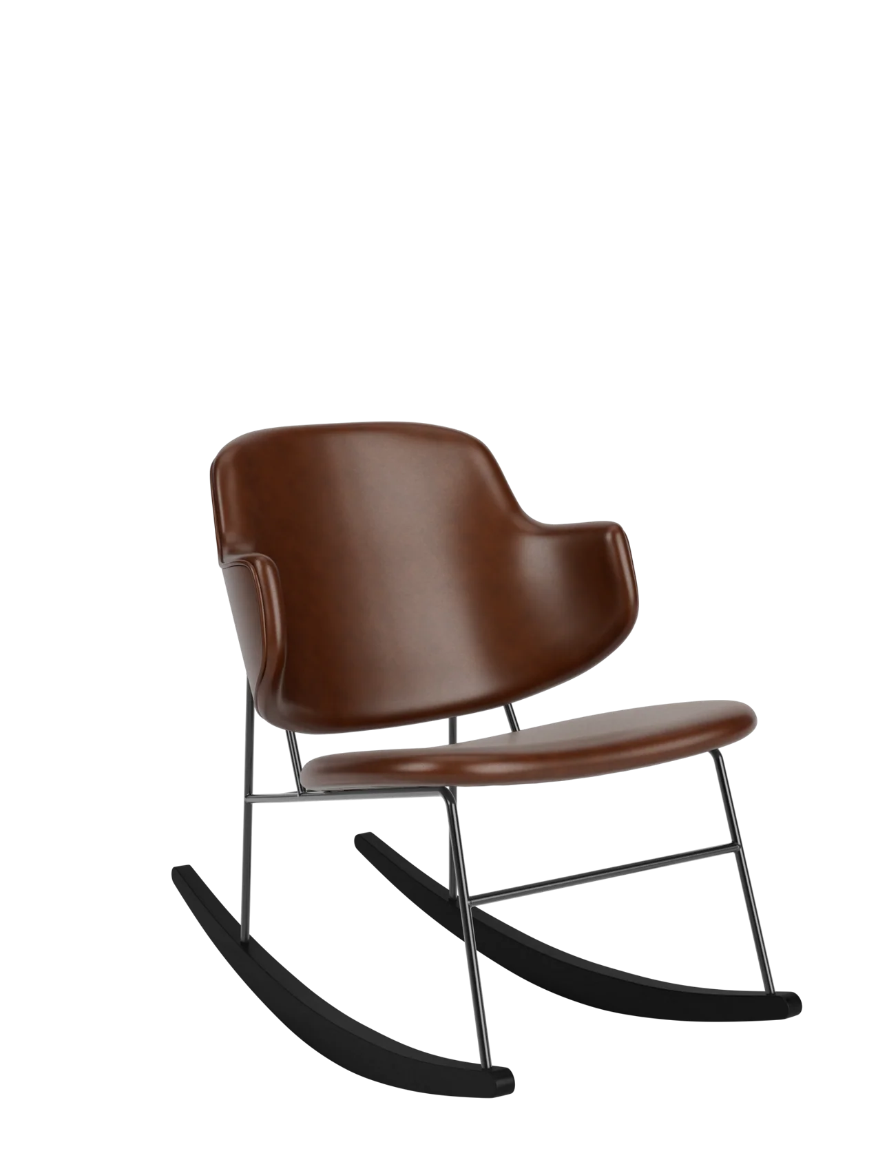 Upholstered Rocking Chair with Steel Frame for Living Room & Hallway