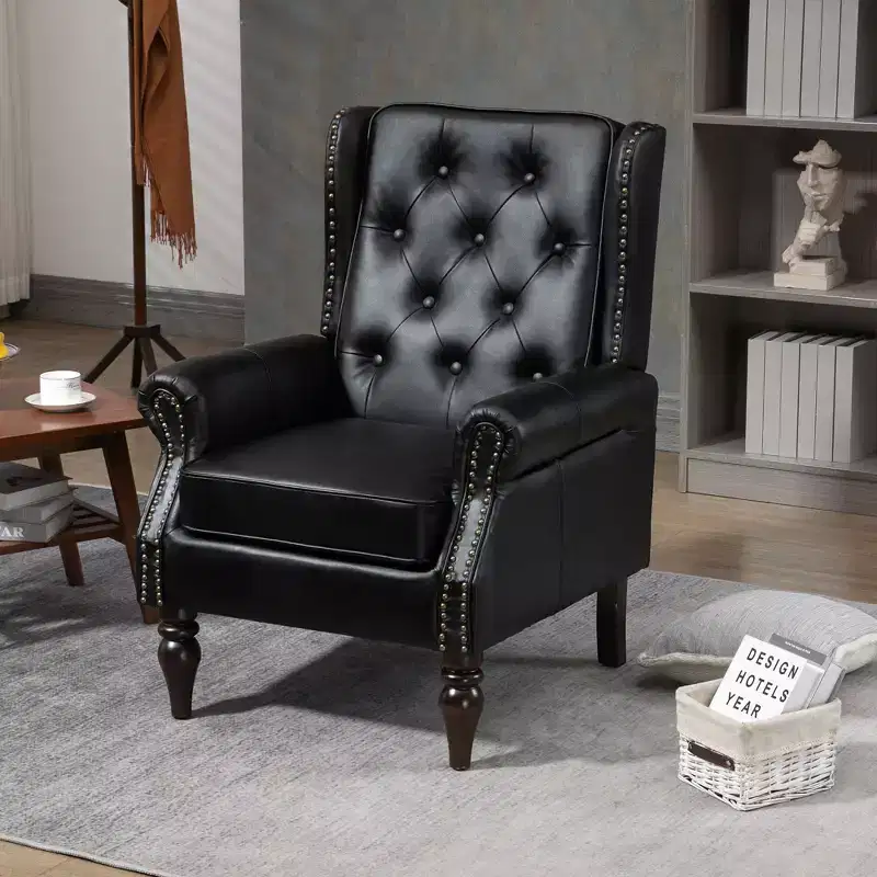 Okak Modern Upholstered Arm Accent Chair with Sturdy Wood Legs,Comfy Lounge Chair for Living Room,Bedroom