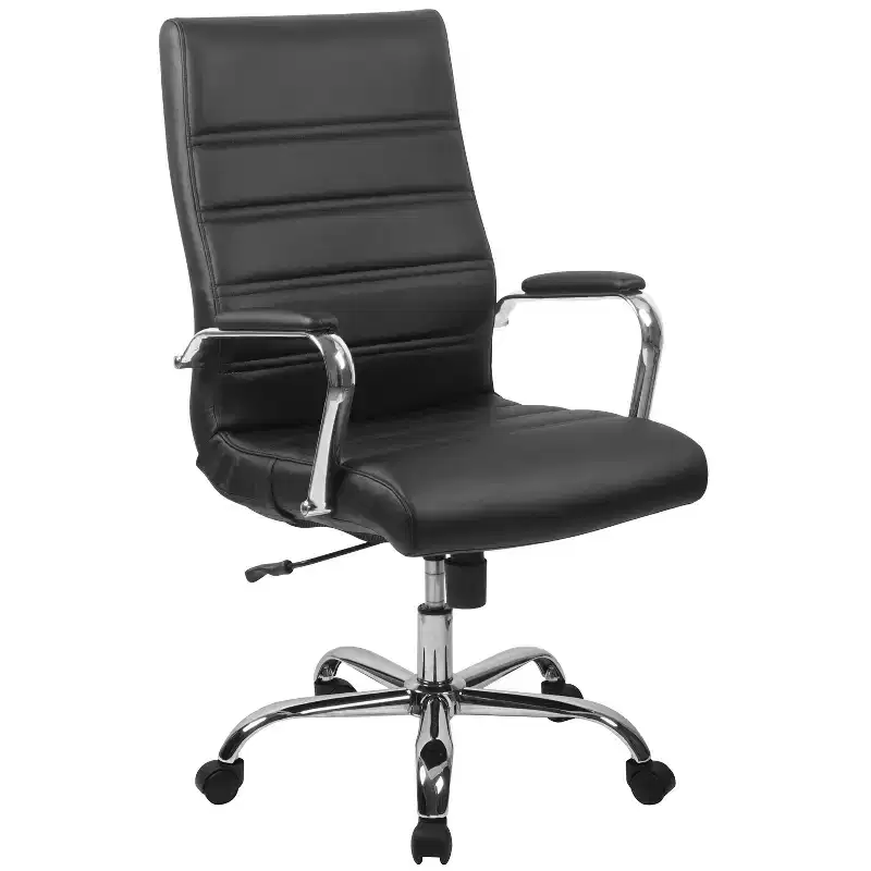 Flash Furniture High Back Executive Swivel Office Chair with Metal Frame and Arms
