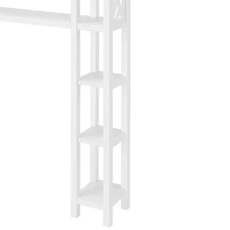 Coventry Bathroom Over the Toilet Open Shelving Unit with Shelves White - Alaterre Furniture