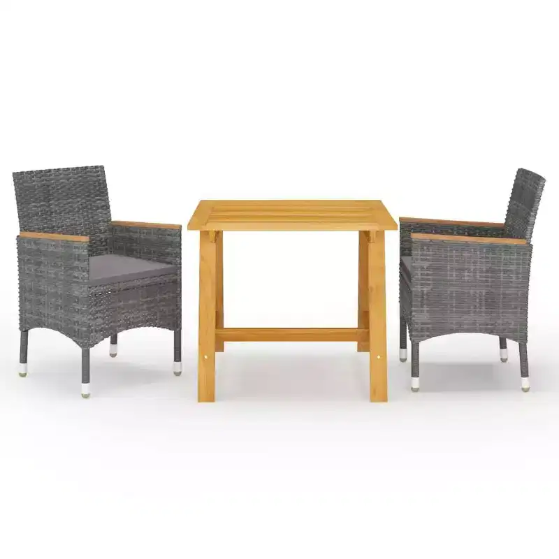 vidaXL Desk Solid acacia wood Medium Durable Garden Dining Set