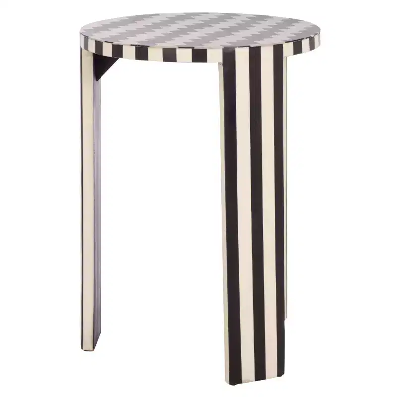 Rina Accent Table - ACC3232 - Black/White - Safavieh