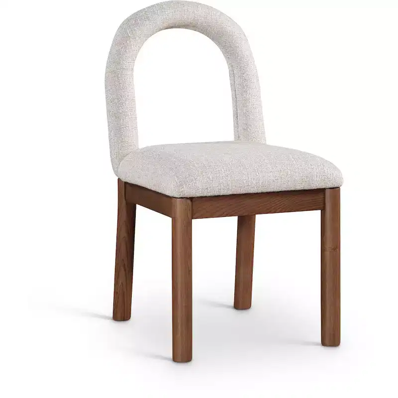 Meridian Furniture,Conrad Linen Textured Fabric Dining Chair