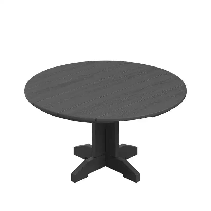 HYLEORY Outdoor Round Coffee Table, 36 Adirondack Coffee Table for Patio, Garden, Backyard