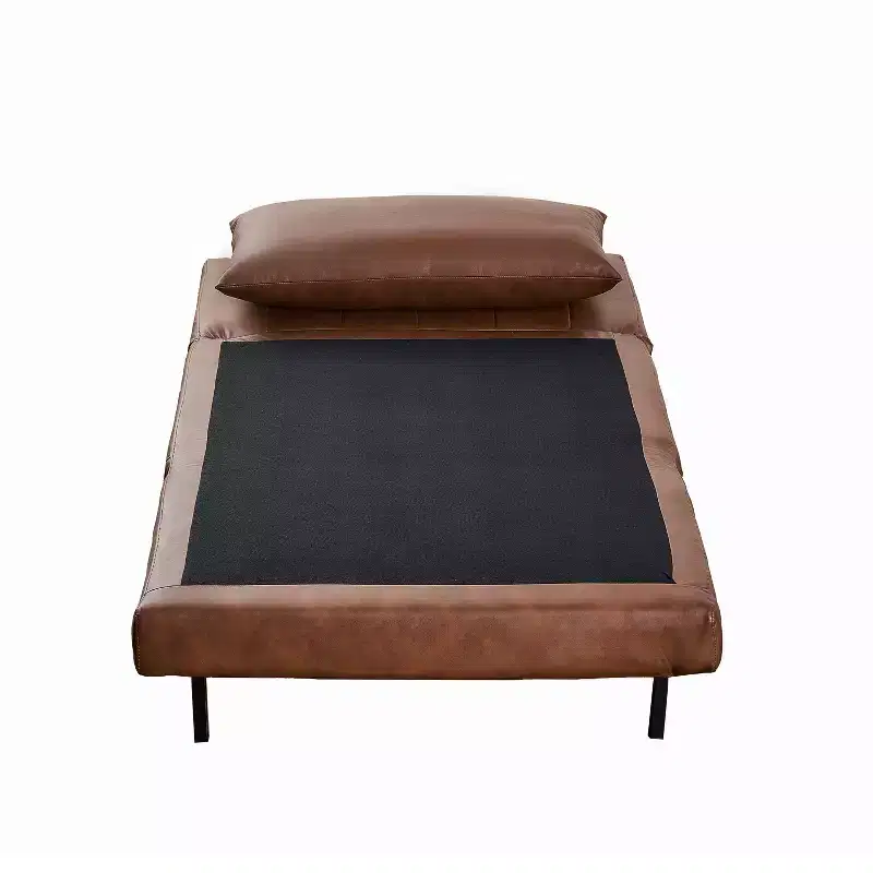 Merrick Lane Convertible Tri-Fold Sleeper Chair with Channel Stitching and Pillow