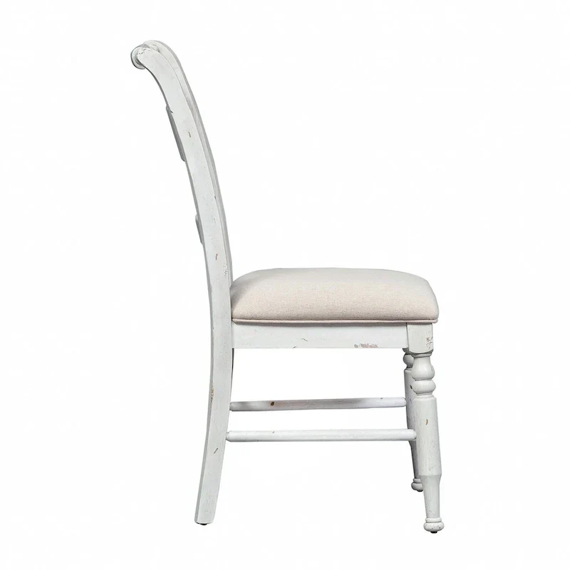 Whitney Antique Linen Slat Back Side Chair (Set of 2)