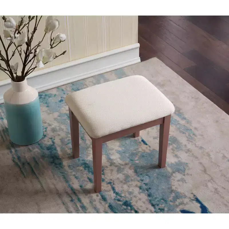 Moniys Wood Moniya Makeup Dressing Dressing Table and Chair Set, Blue