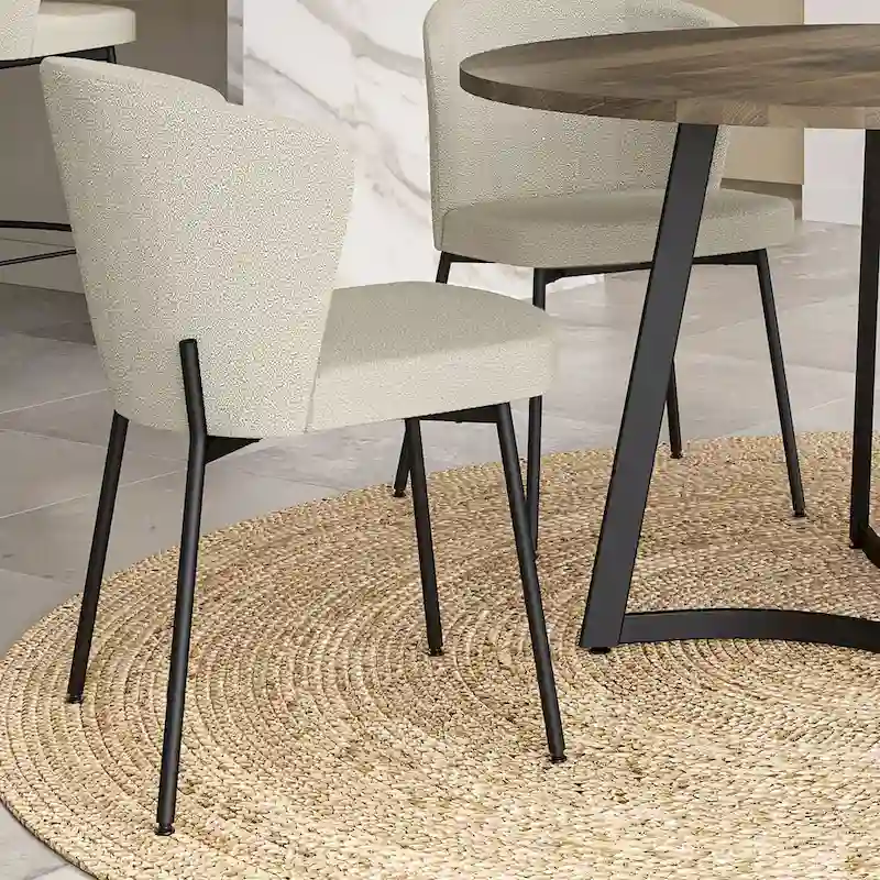 Amisco Joelle Solid Wood Table and Camilla Chairs 5-Pieces Dining Set