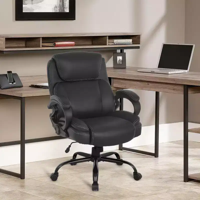 Big and Tall Office Chair Computer Chair with Armrests, Black