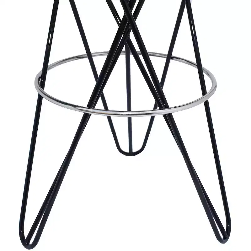 Meridian Furniture,Mercury Black Iron Bar Stool