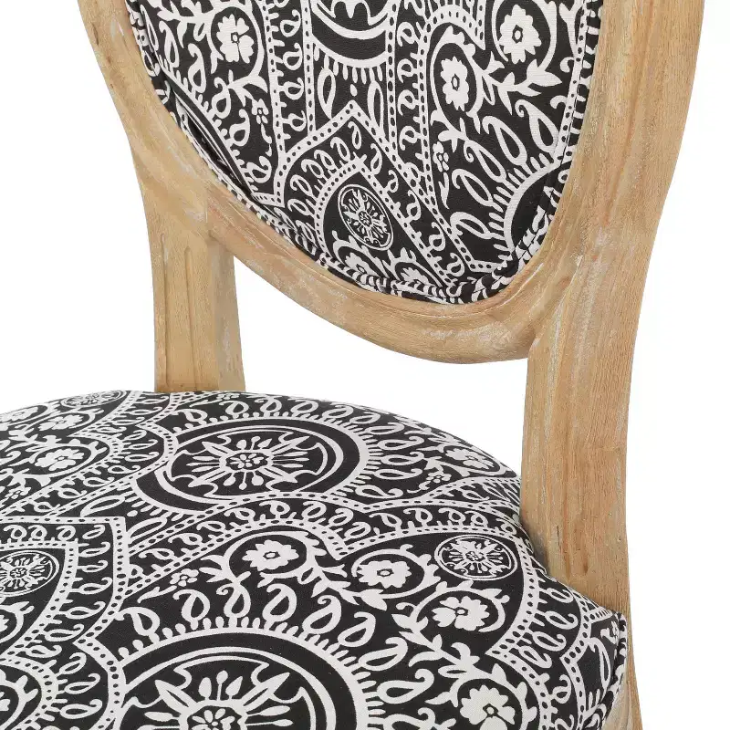 GDFStudio Newman Traditional Upholstered Rubberwood Dining Chairs (Set of 4)