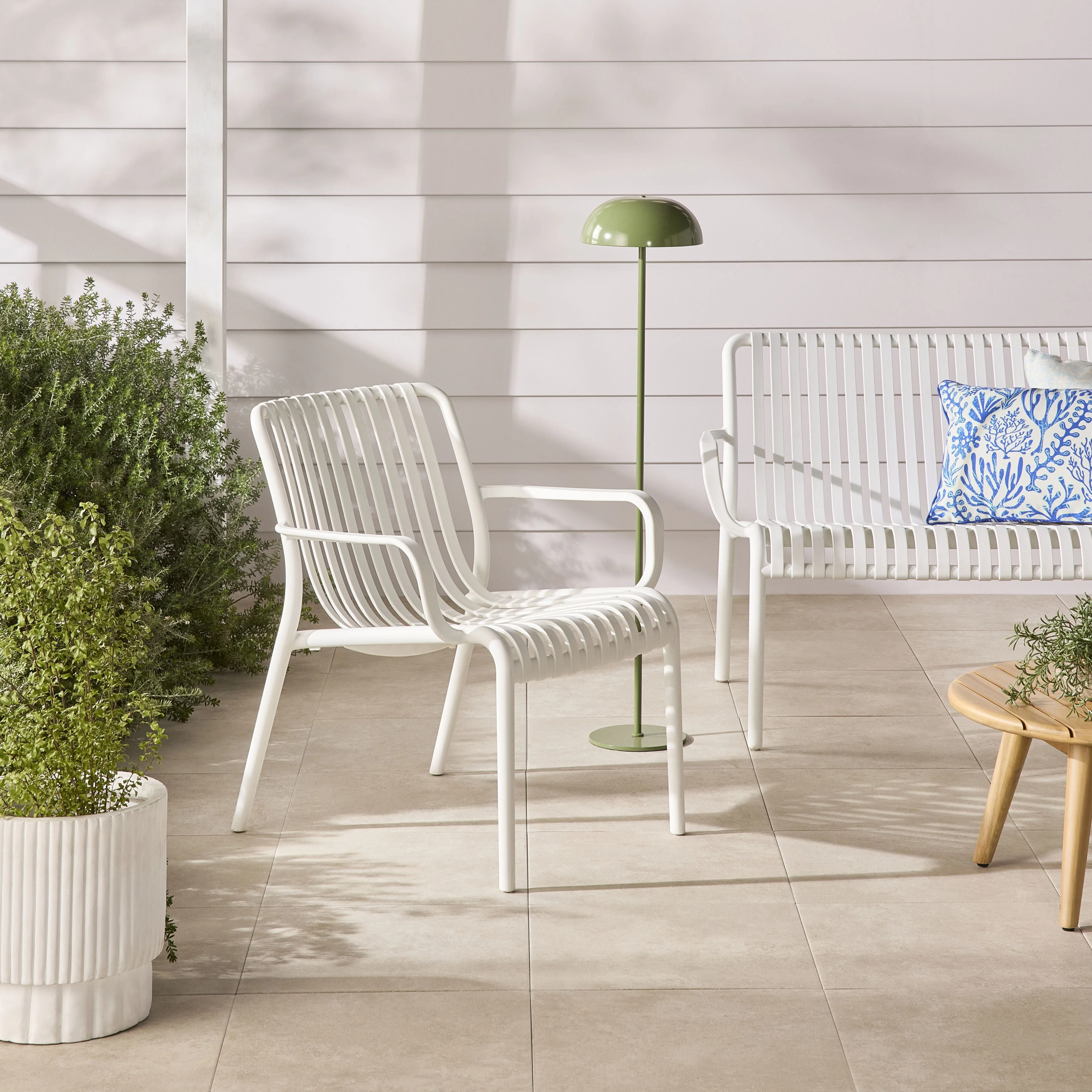 UV Stabilised Plastic Outdoor Chair White