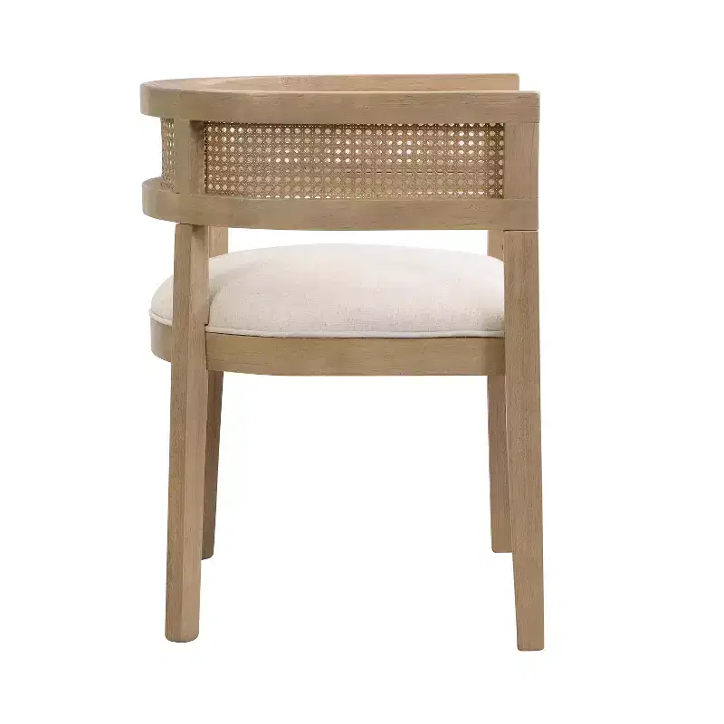 Christopher Knight Home Kassadin Farmhouse 7 Piece Dining Set with Rubberwood Upholstered Rattan Chairs