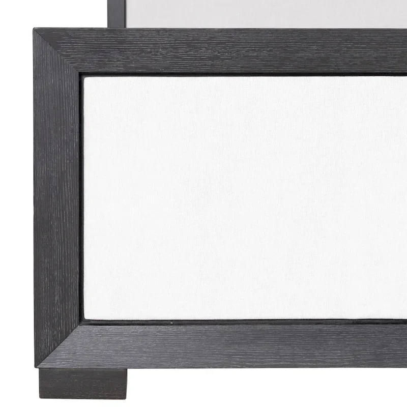Furniture of America Durem II Modern Classic Solid Wood Fabric Panel Bed