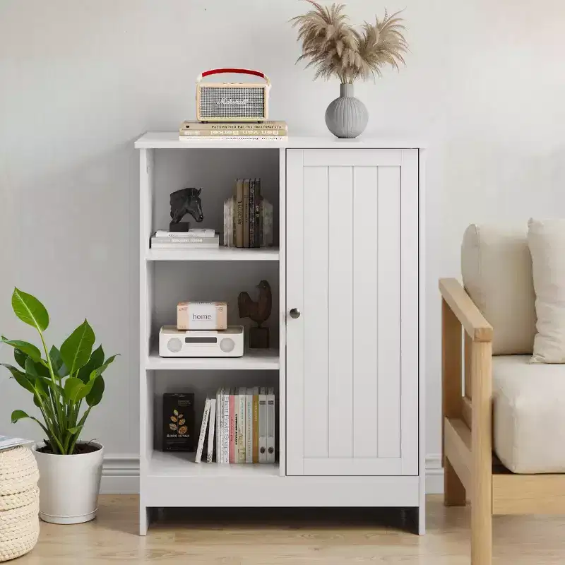 GDFStudio Azir Farmhouse 23.62'' Freestanding Storage Cabinet with Door and Adjustable Shelves