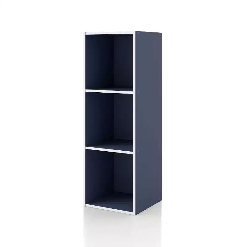 35. 3" Modern 3 Cube Stackable and Modular Bookcase