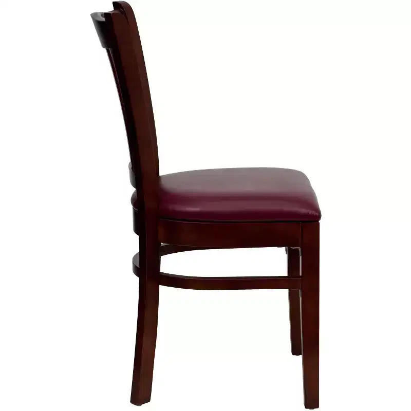 Vertical Slat Back Wooden Restaurant Chair