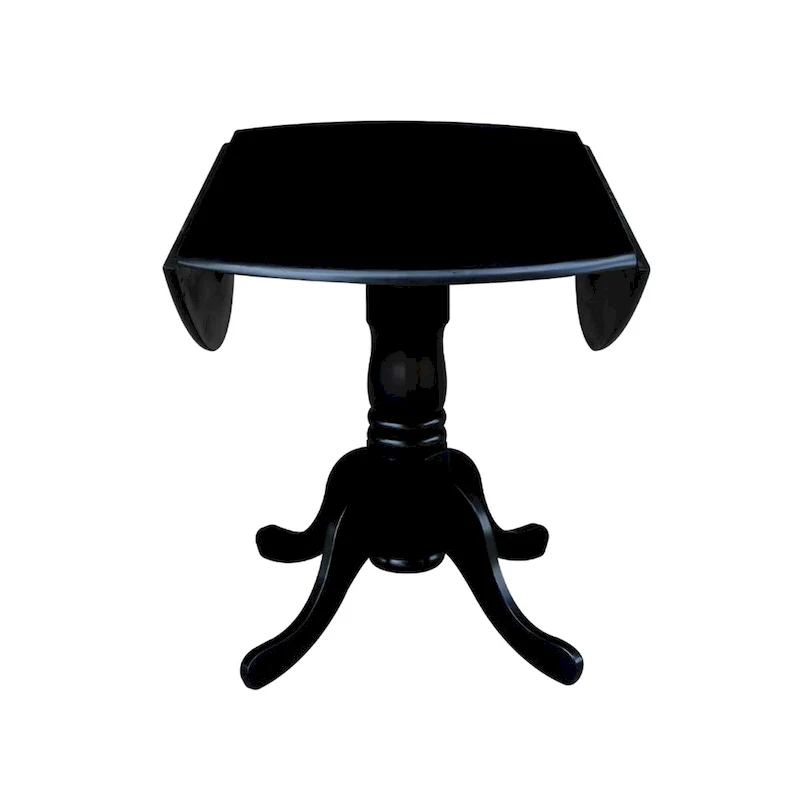 42 Drop Leaf Dining Table with 4 Ladderback Chairs - 5 Piece Set