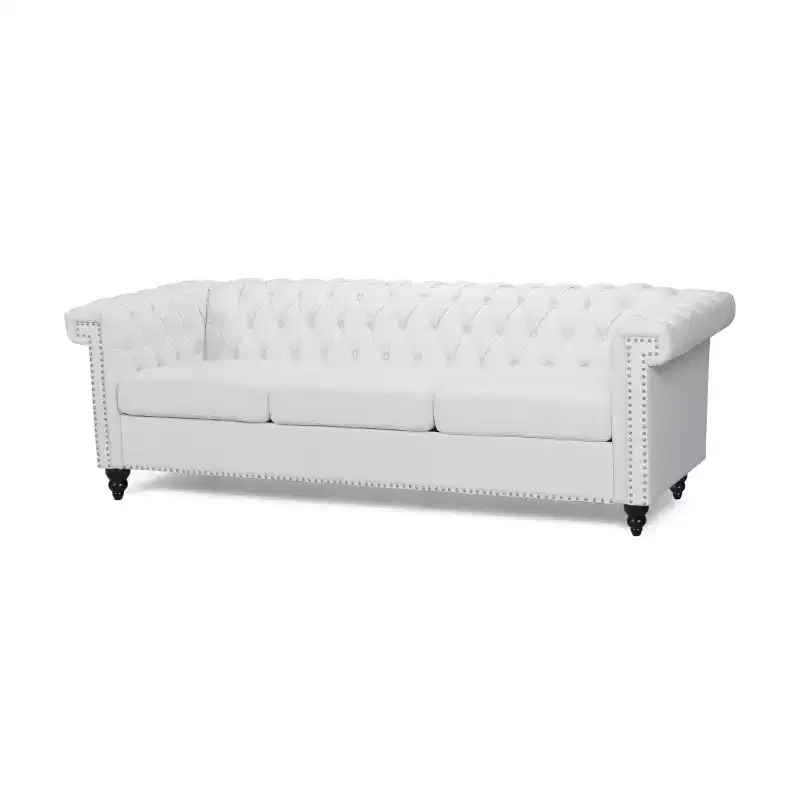 Christopher Knight Home Parkhurst 3 Seater Sofa with Nailhead Trim