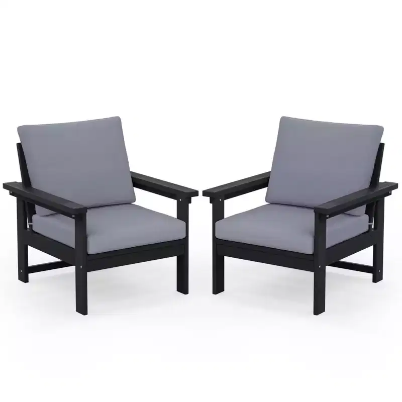Hyleory Luxurious Outdoor Patio Seating Set with Cushions - Durable HDPE Design for Ultimate Comfort