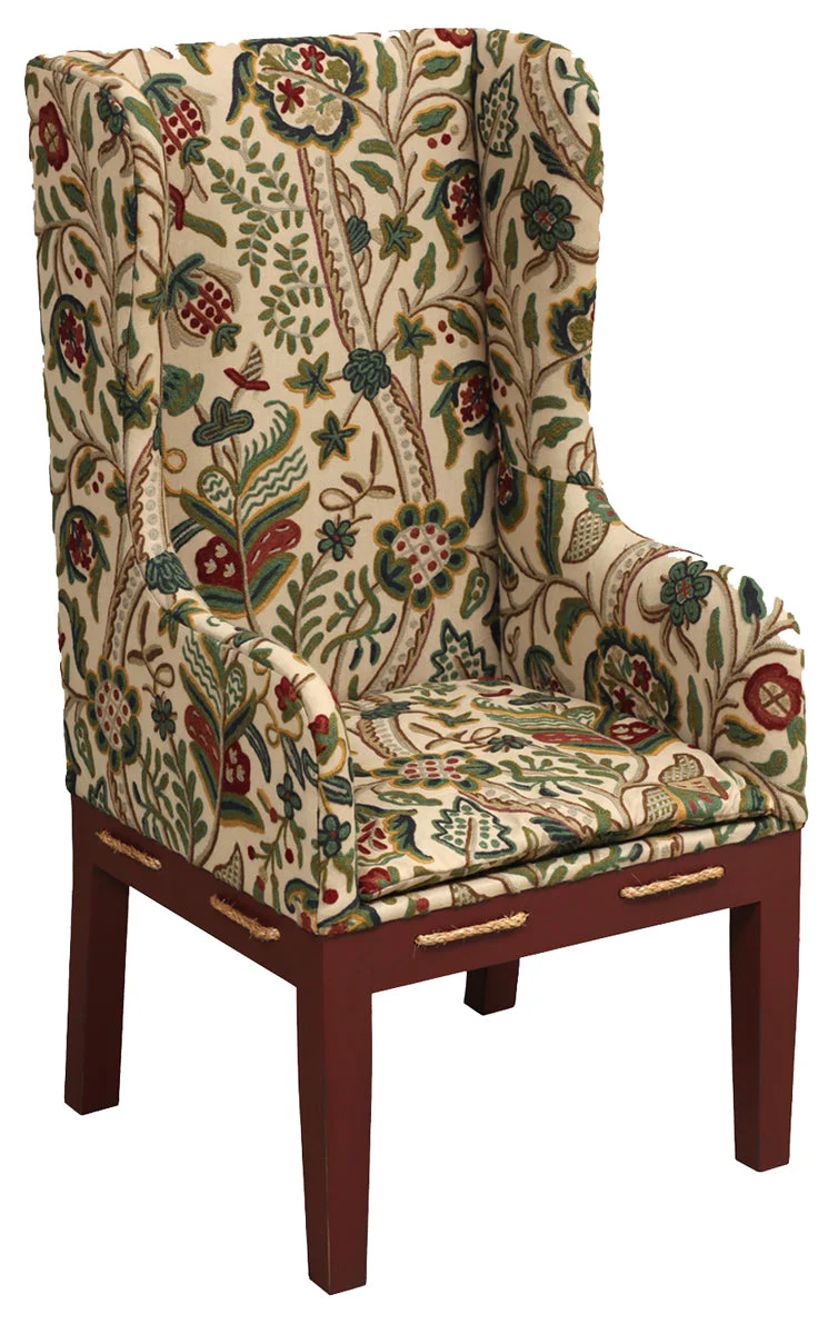 Upholstered High-Back Accent Chair with Poplar Frame
