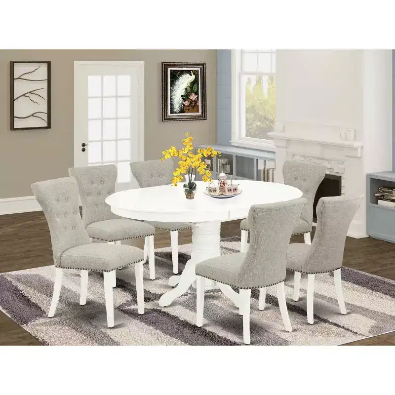 HomeStock Solid Wood Dining Table Set