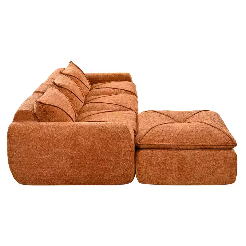 Whisen 116 Modular 4-Seat Sofa Bed, Spacious Foam Filled, Elderly/Baby Safe, No Assembly, Free Combination