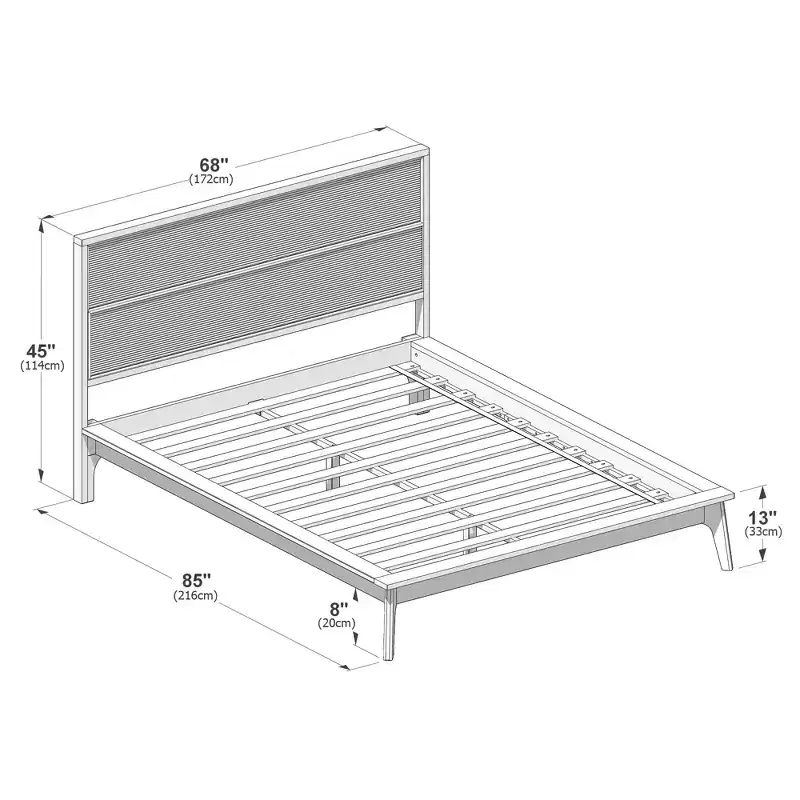 Linea Tambour Queen Bed