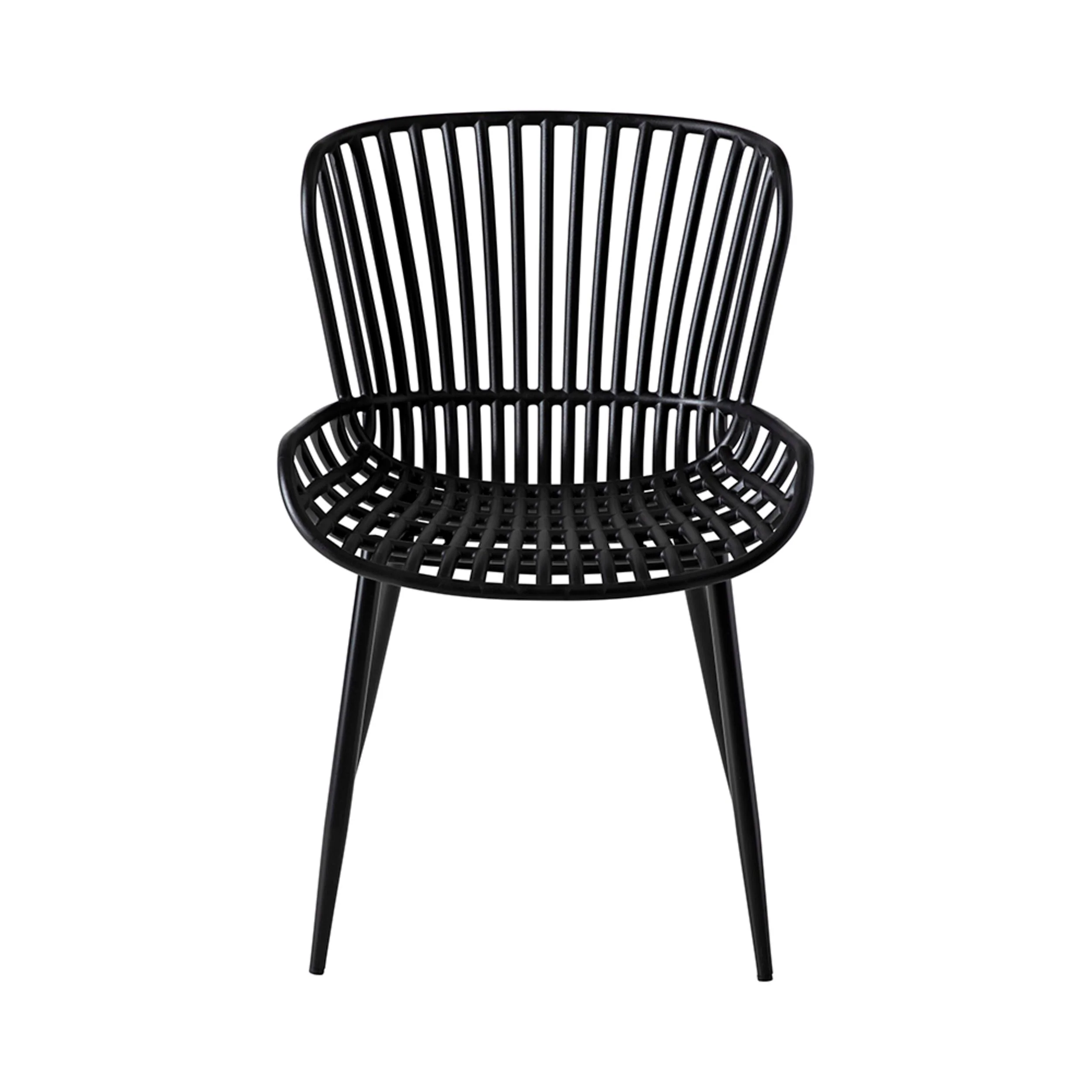 Lini Outdoor Aluminium Stackable Dining Chair Matte Black