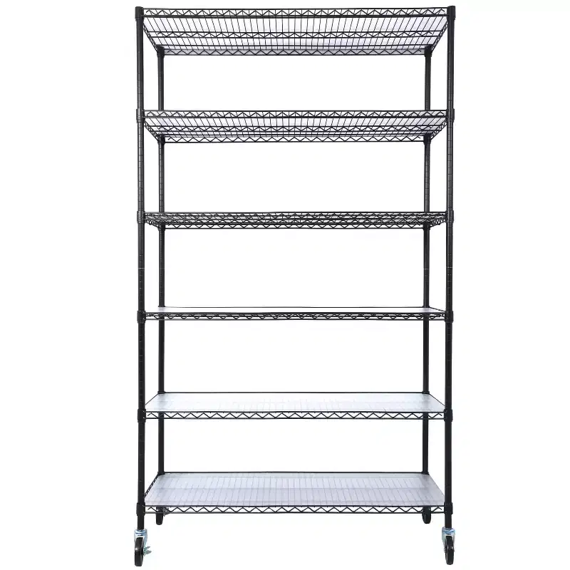 6-Tier 6000 LBS NSF Metal Wire Shelving – Heavy Duty Adjustable Rack