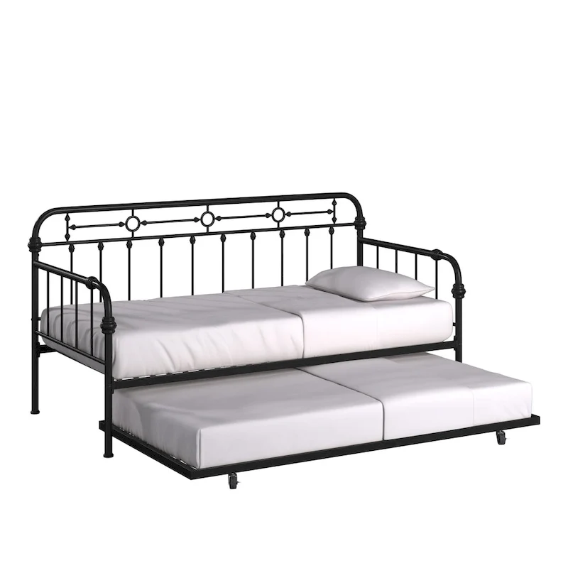 Darren Antique Dark Bronze Metal Daybed with Trundle by iNSPIRE Q Classic