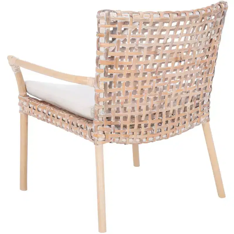 Collette Rattn Accent Chair W/ Cushion - ACH6515 - Safavieh