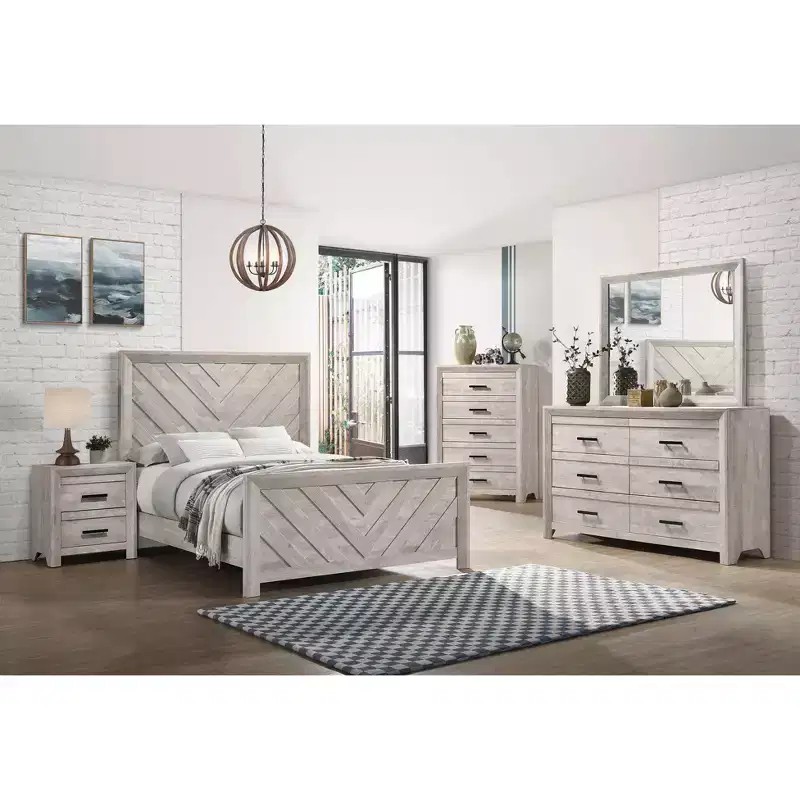 Keely Panel Bed White - Picket House Furnishings