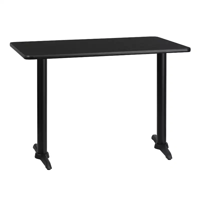 Emma and Oliver 30x42 Rectangular Laminate Table with 5x22 Table Height Bases