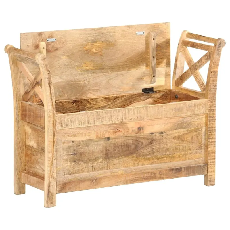 vidaXL Hall Bench 40.6x13x28.3 Solid Mango Wood