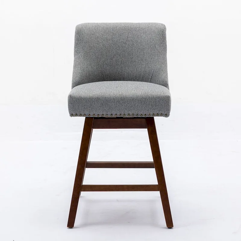 Counter Height Swivel Bar Stools with Backs, Set of 2