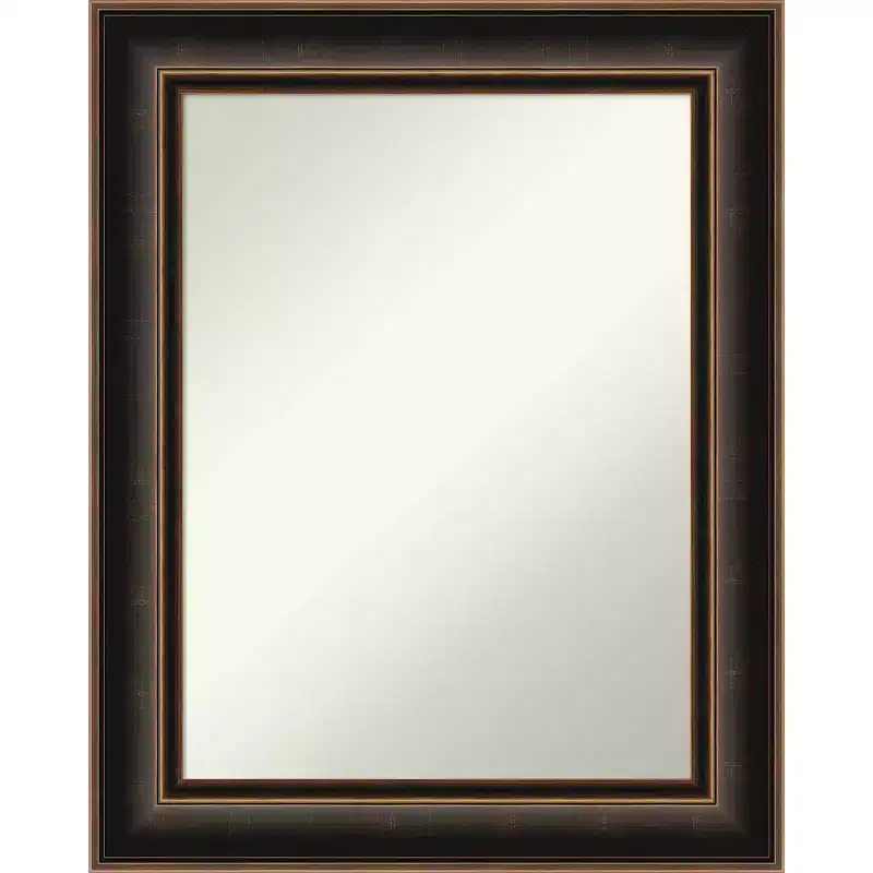 24"X30" Villa Wood Wall Mirror, Oil Rubbed Bronze Frame, No Assembly