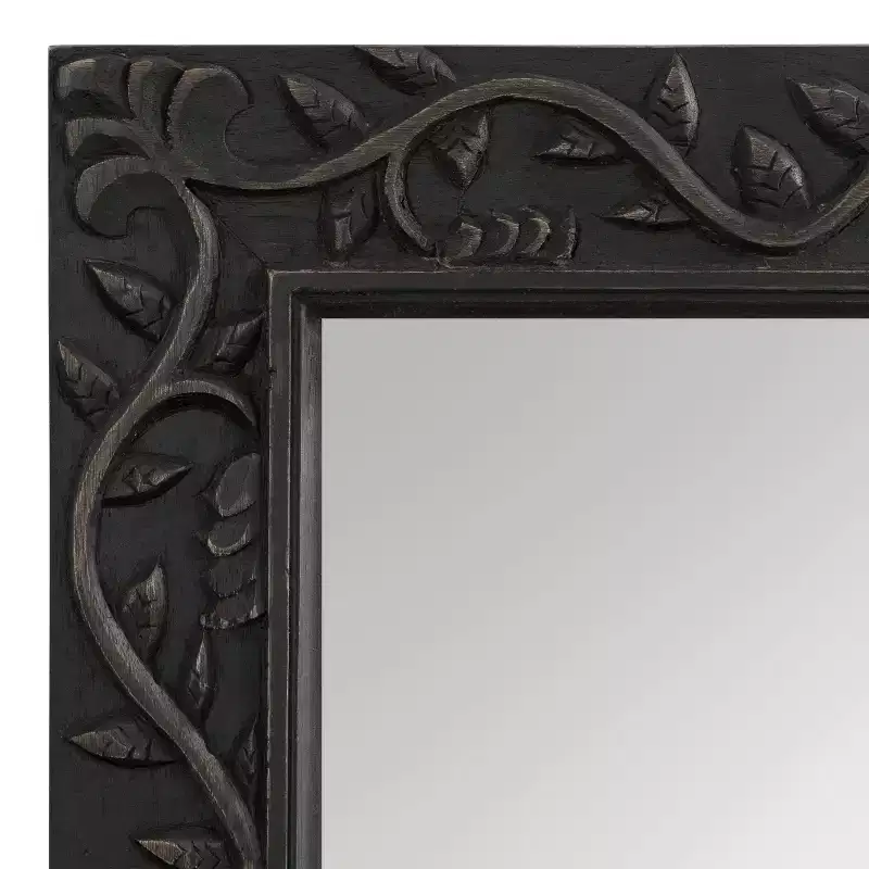 Kate & Laurel All Things Decor 24x32 Natesa Carved Wood Mirror