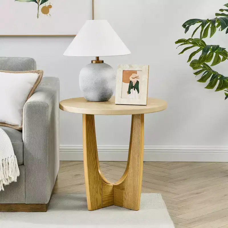 MDF Round End Table 24.25''H x 25.13'' diameter