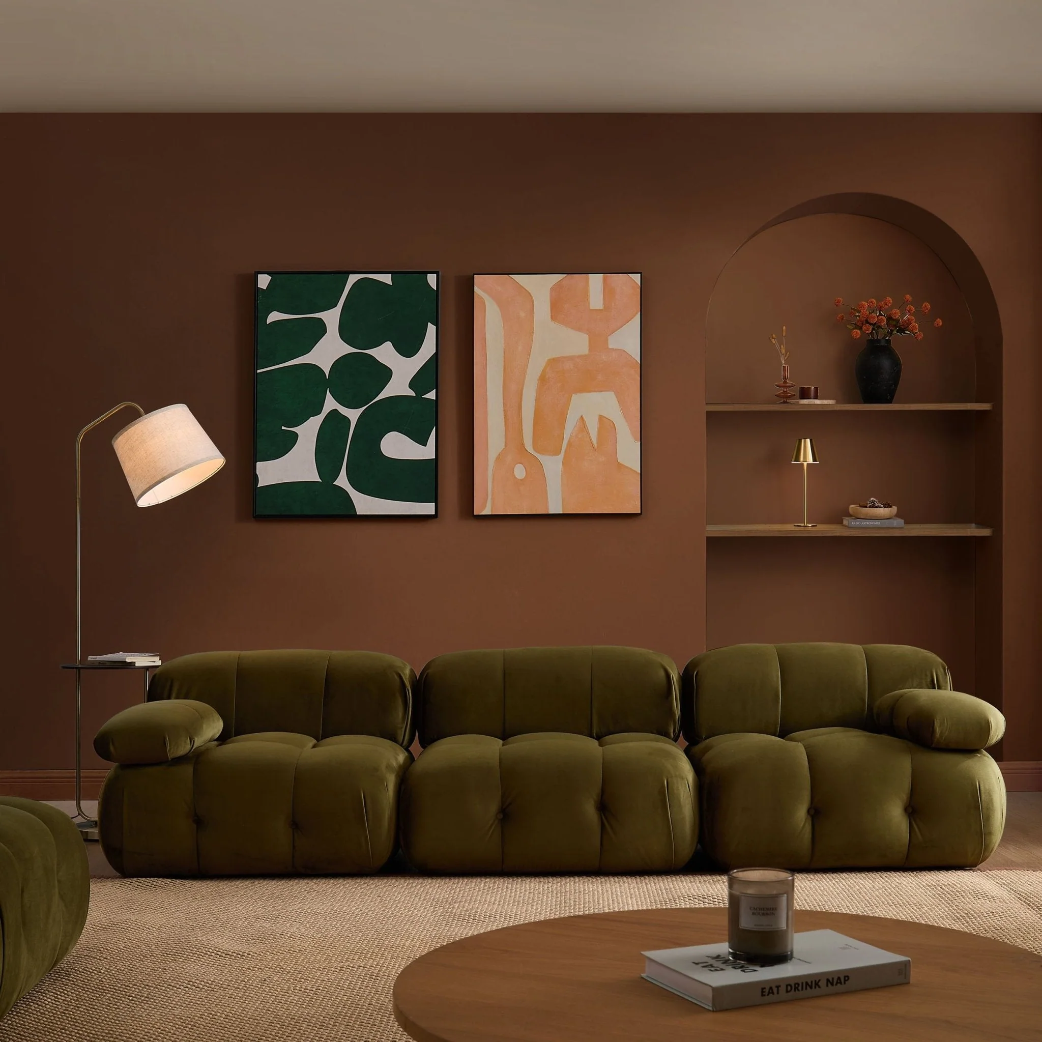 3 Seater Sofa - Rich Green