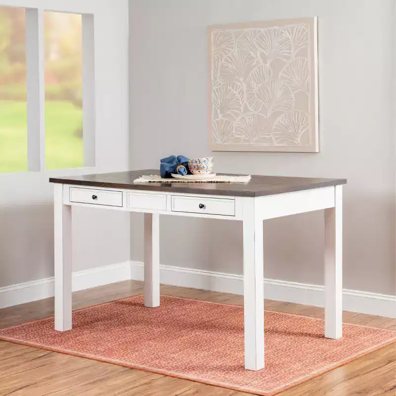 Powell 6pc Bruner Rectangle Counter Height Dining Set White