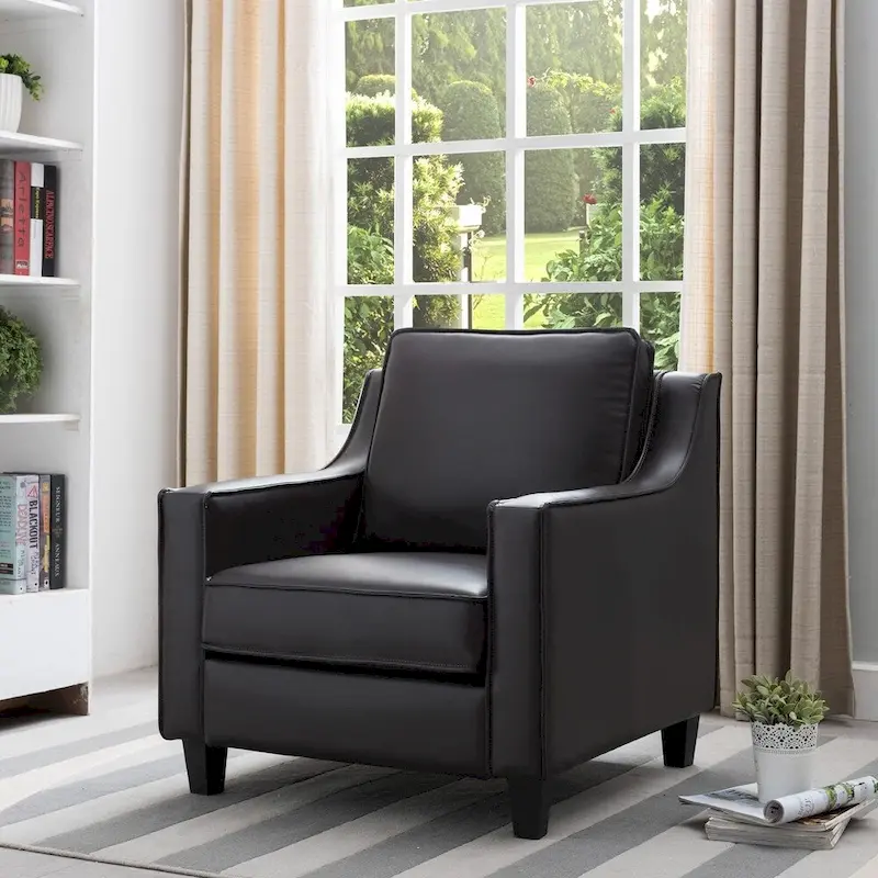 Kayn Contemporary Vinyl Padded Club Chair