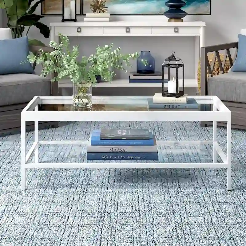 Alexis Metal and Glass Coffee Table