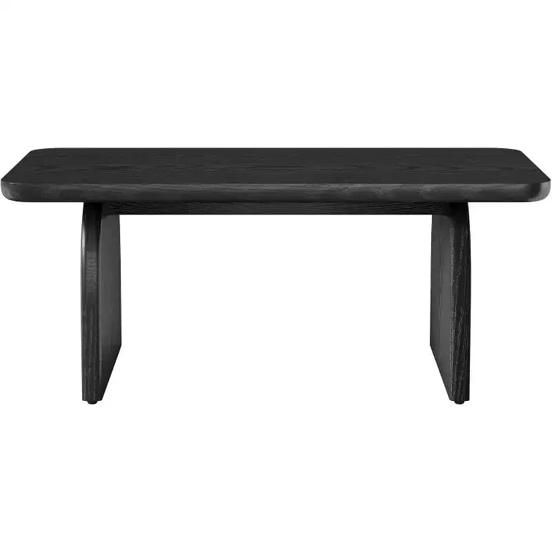 Lantine Rectangle Coffee Table, 47-Inch Wood Farmhouse Accent Center Table Low Cocktail Tea Table, Easy Assembly
