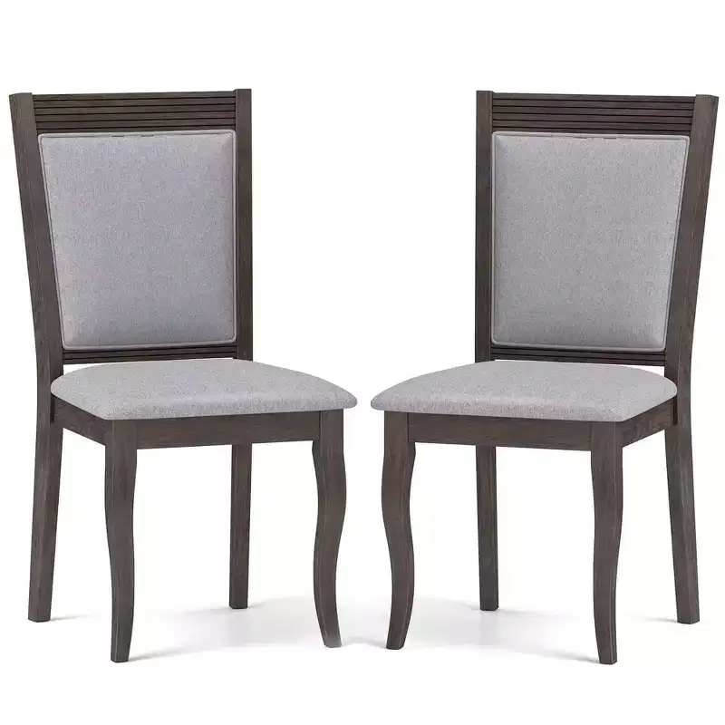 Costway 2PCS/4PCS Wood Dining Chairs with Rubber Wood Frame Padded Seat High Backrest