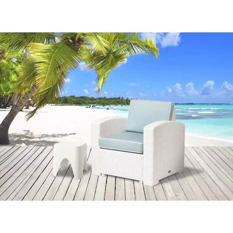 Magnolia Rattan Club Chair - Lagoon