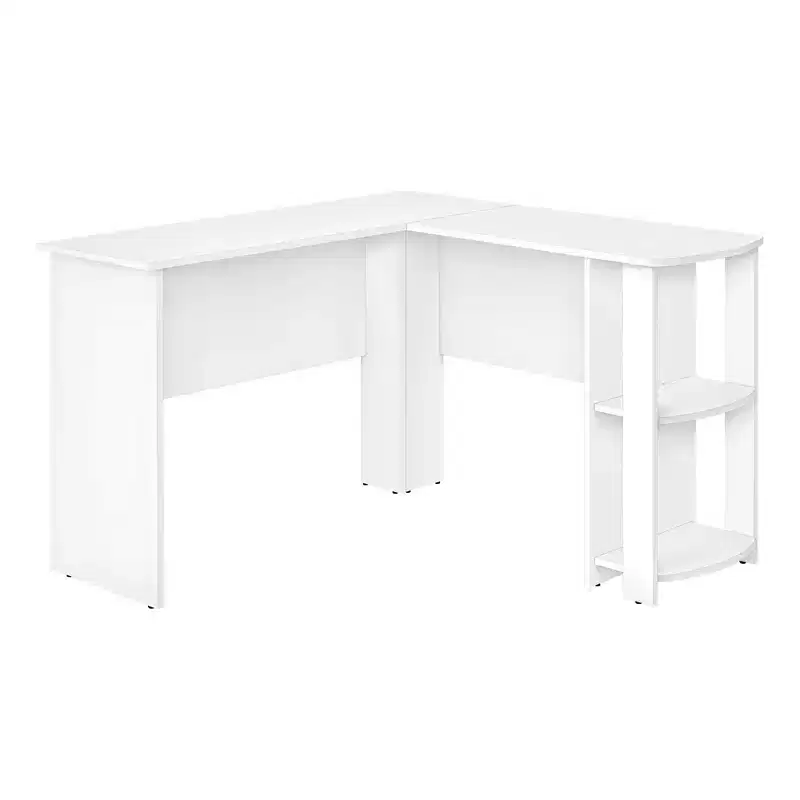 HomeRoots 47 White Wood Corner Computer Desk