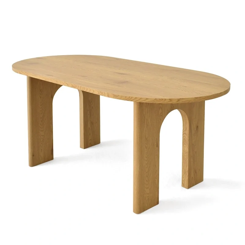67 Pedestal Dining Table - Oak