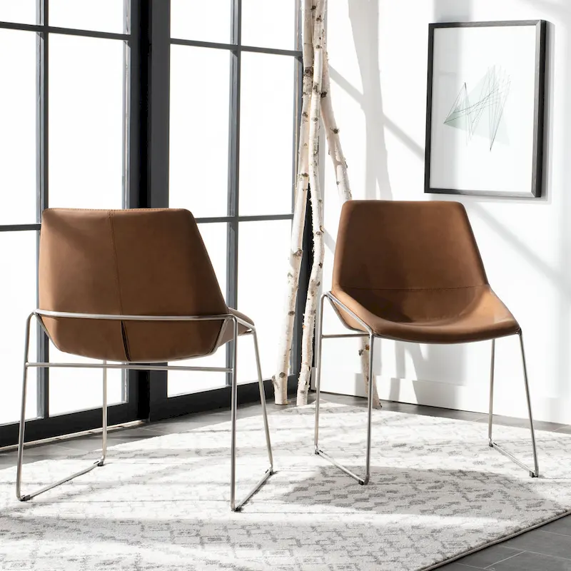 SAFAVIEH Oliva Mid Century Dining Chair (Set of 2) - 25 x 24 x 33.3 - 25 x 24 x 33.3 - 25Wx24Dx33H